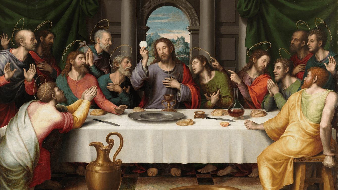 Jesús con los apóstoles en la Última Cena